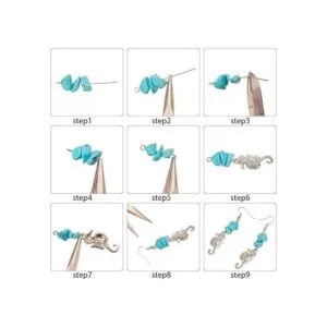 SUNNYCLUE 1 caja DIY 10 pares de aretes de concha de_3