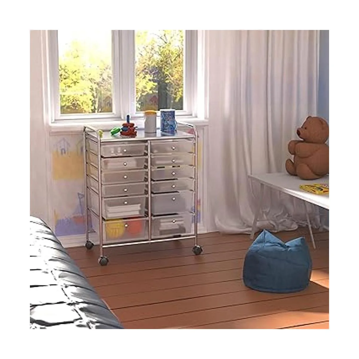 Simple Houseware Carro utilitario con 12 cajones_6