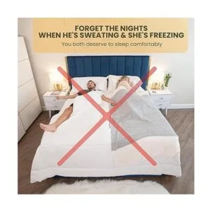 SMN Kmforte Edredón de doble zona para parejas_4