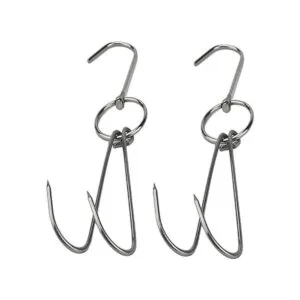 TinaWood Ganchos dobles de acero inoxidable 3 ganchos_2