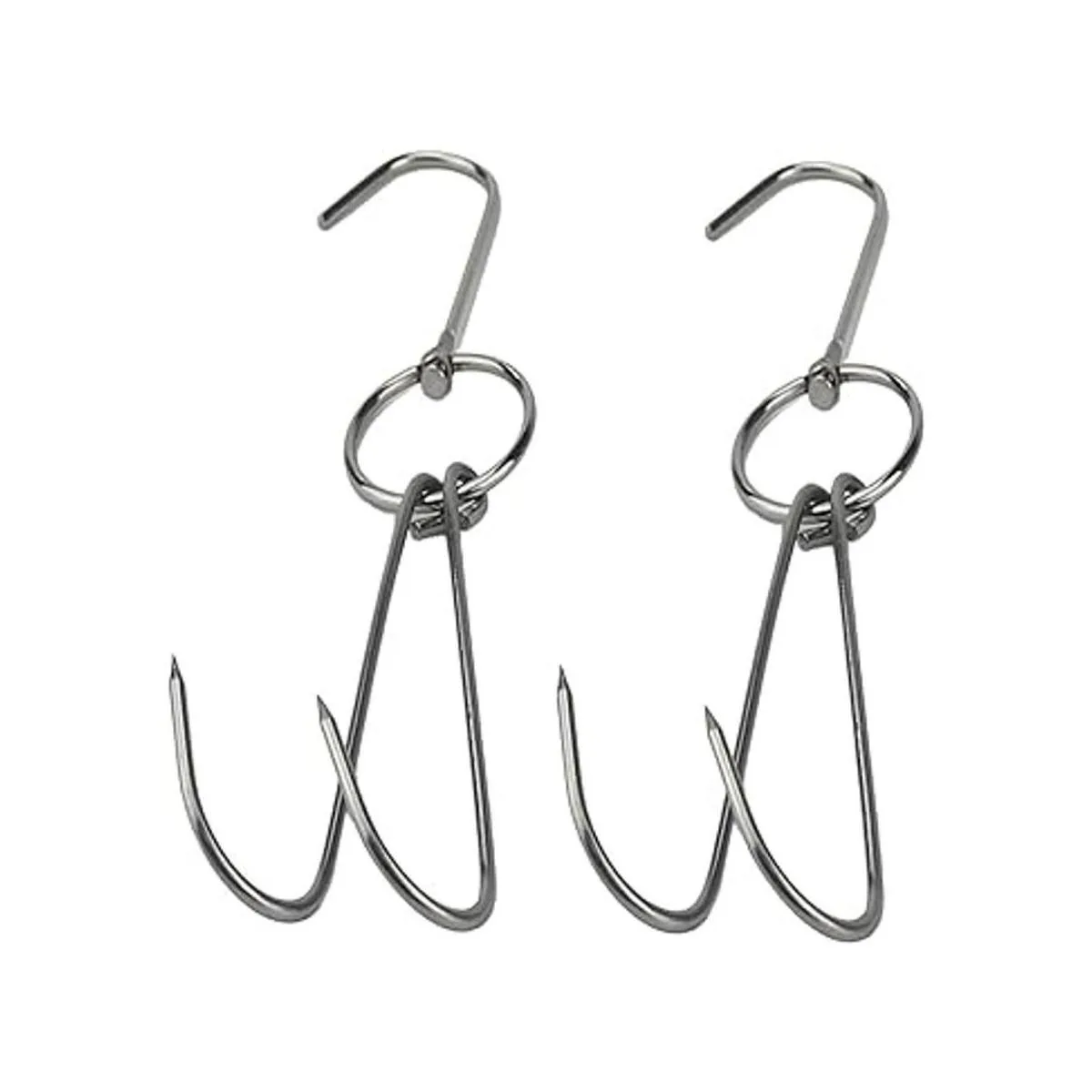 TinaWood Ganchos dobles de acero inoxidable 3 ganchos_2