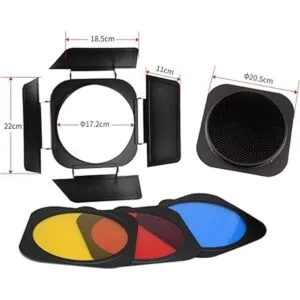 JINBEI Modificador de luz de vídeo para puerta de granero_2