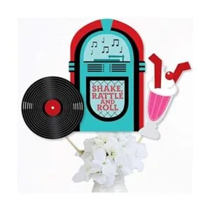 50s Sock Hop Palillos de centro de mesa para fiestas de_2