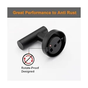 Nolimas Gancho de toalla negro mate SUS304 para baño ropa_4