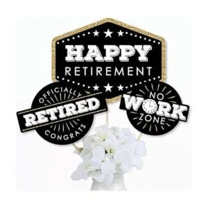 Happy Retirement Palillos de centro de mesa para fiesta_2