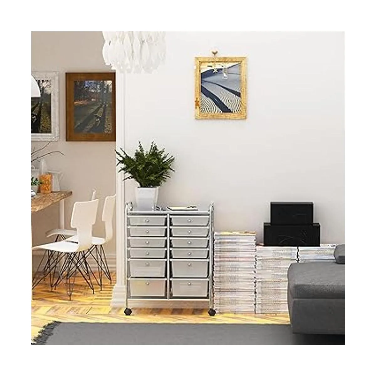 Simple Houseware Carro utilitario con 12 cajones_5