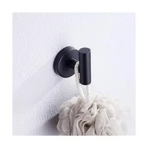 Nolimas Gancho de toalla negro mate SUS304 para baño ropa_2
