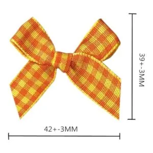 Mini lazos de cinta a cuadros a cuadros 50 piezas de lazo_2