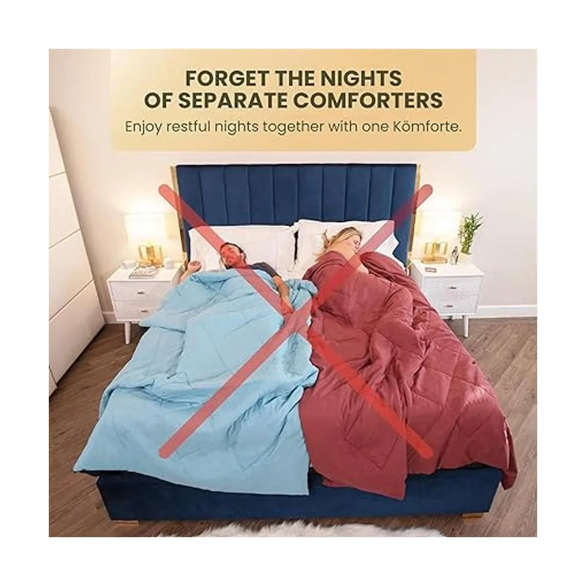 SMN Kmforte Edredón de doble zona para parejas_3