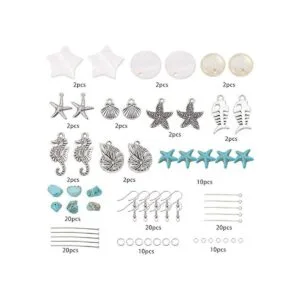 SUNNYCLUE 1 caja DIY 10 pares de aretes de concha de_2