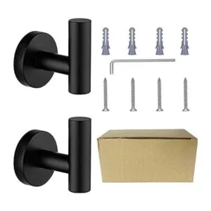 Nolimas Gancho de toalla negro mate SUS304 para baño ropa_7