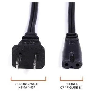 Cable de alimentación Figura 8 2 puntas con núcleo de_4