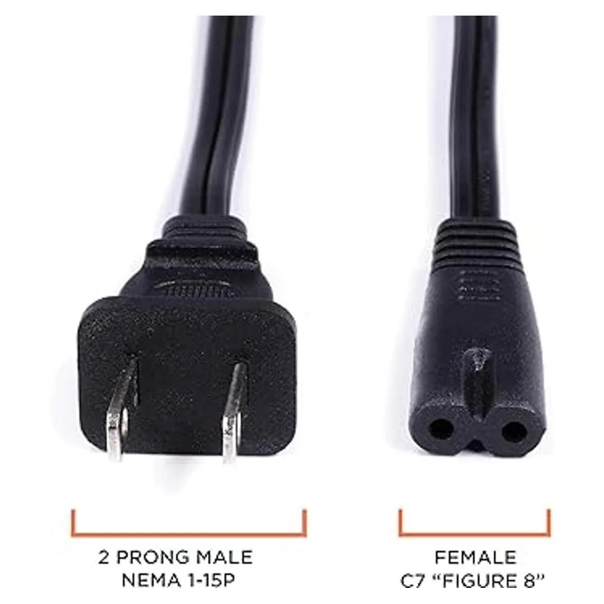 Cable de alimentación Figura 8 2 puntas con núcleo de_4