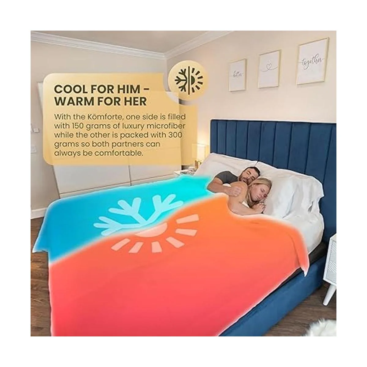 SMN Kmforte Edredón de doble zona para parejas_5