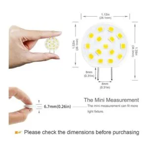 Bombilla LED G8 regulable de 3 W mini bombillas de disco_2