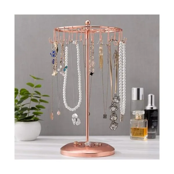 MyGift Organizador giratorio de metal de cobre de 14_6
