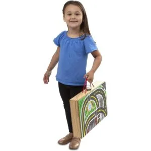 Melissa Doug 17 piezas de ferrocarril de mesa de madera_5