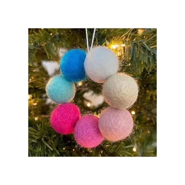 Cotton Candy Pompones de fieltro de lana 100 hechos a_6
