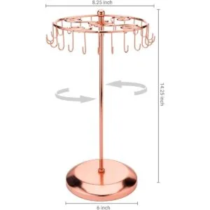 MyGift Organizador giratorio de metal de cobre de 14_5