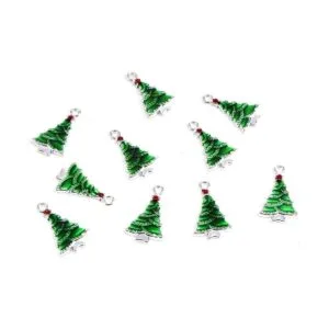 20 piezas de dije de esmalte surtido chapado en plata para_7