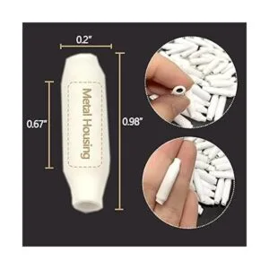 100 gorros blancos secos con conector B para alarma de_2