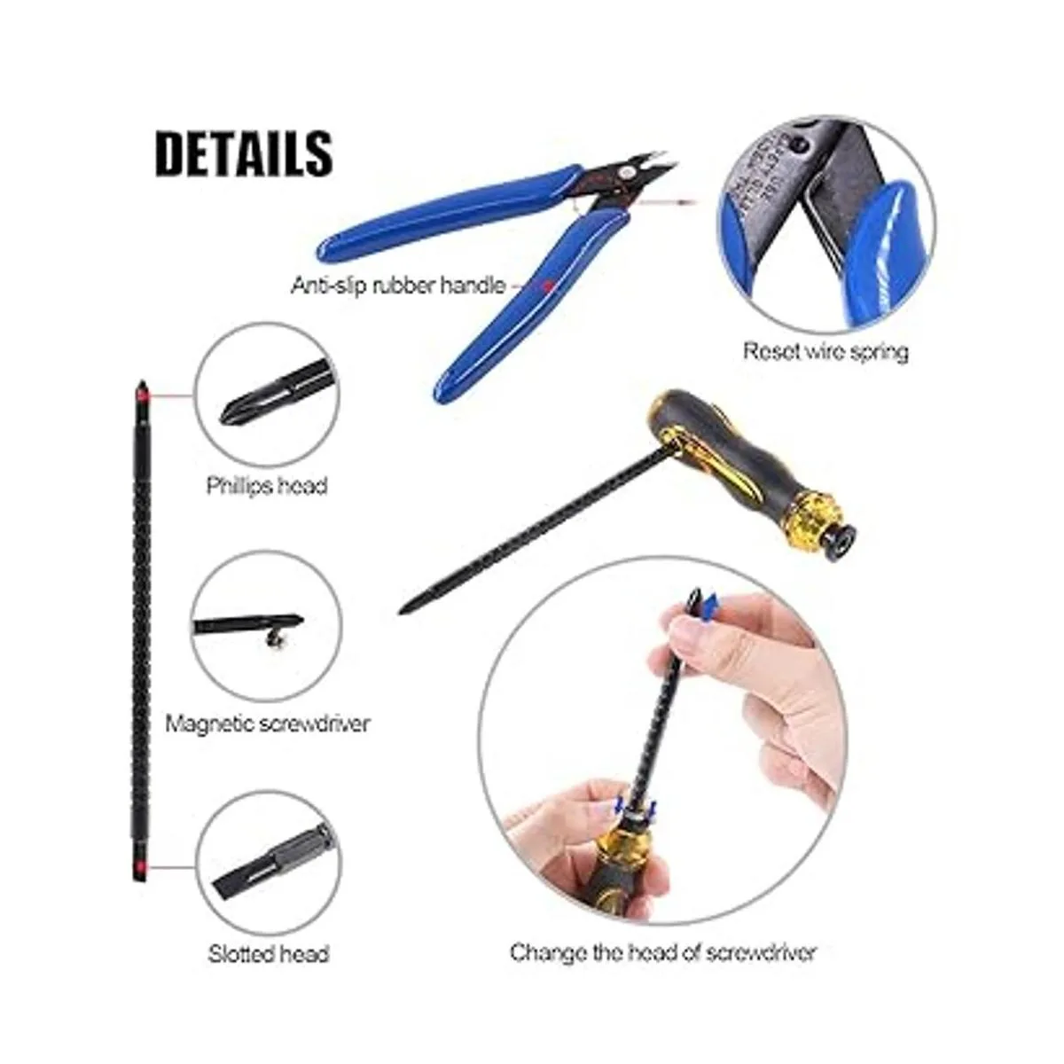 Glarks Juego de herramientas de cable coaxial herramienta_4