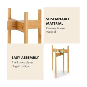 Fox Fern Soporte moderno de medio siglo para maceta_4