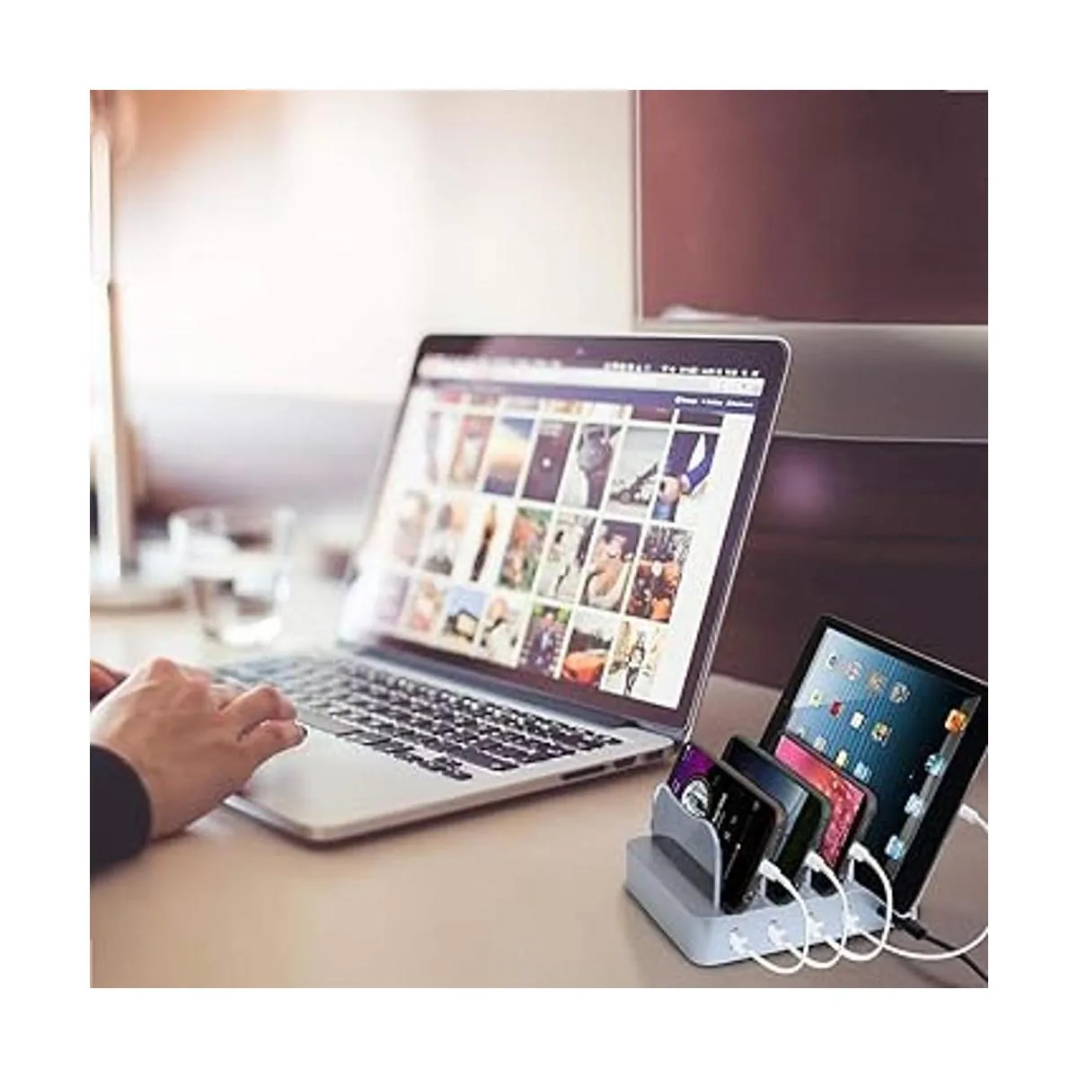 Estación de carga USB Base de carga 4 puertos Estación_3