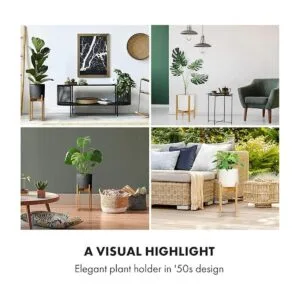 Fox Fern Soporte moderno de medio siglo para maceta_2