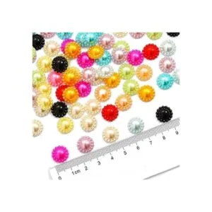 500 cuentas de resina de imitación de flores de sol ABS_2