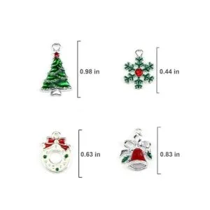 20 piezas de dije de esmalte surtido chapado en plata para_2