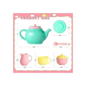 JOYIN Juego de té de 18 piezas de juego de simulación_2