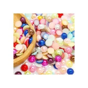 500 cuentas de resina de imitación de flores de sol ABS_4