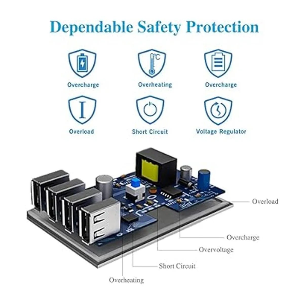 Estación de carga USB Base de carga 4 puertos Estación_5