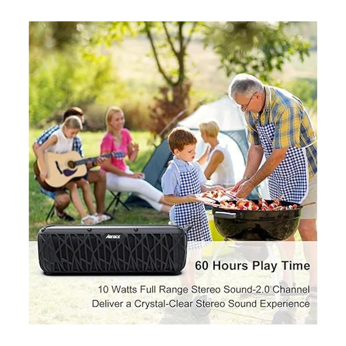 ABFOCE Altavoz solar Bluetooth portátil para exteriores_2