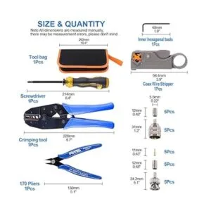 Glarks Juego de herramientas de cable coaxial herramienta_2