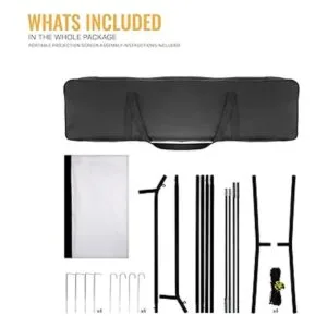 KHOMO GEAR Pantalla de proyector portátil de 120 pulgadas_3