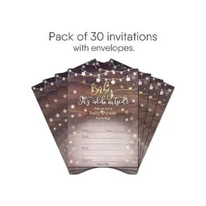 30 invitaciones para la ducha de bebé para niño o niña con_2