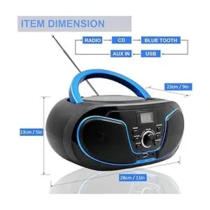 LONPOO Boombox de reproductor de CD sistema de sonido_3