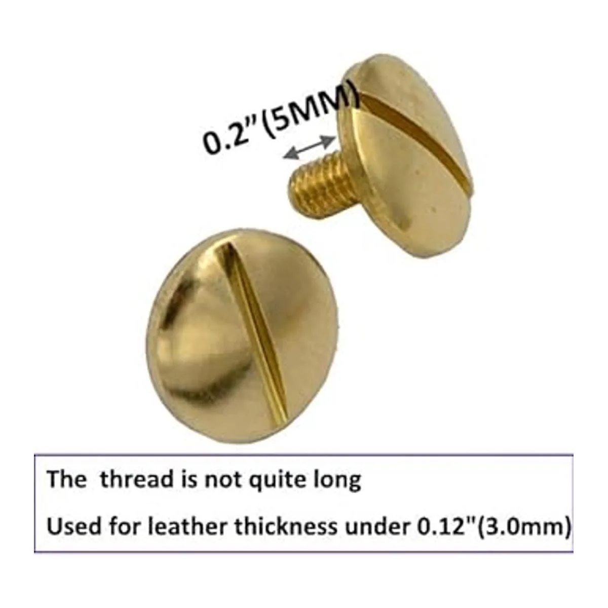 DGOL 10 juegos de tornillos de latón con remaches de clavo_2