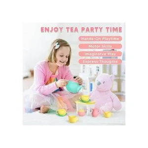 JOYIN Juego de té de 18 piezas de juego de simulación_5