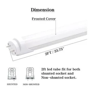 Luces LED de tubo de 2 pies 24 pulgadas 8 W repuesto de_2