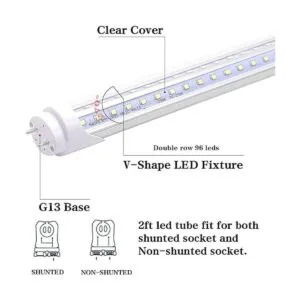 Luces LED de tubo de 2 pies 24 pulgadas 15 W reemplazo_2