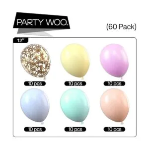 PartyWoo Globos pastel 60 globos de látex pastel de 12_5
