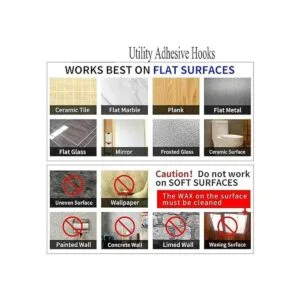Jwxstore Ganchos de pared para colgar de 33 libras máx_5