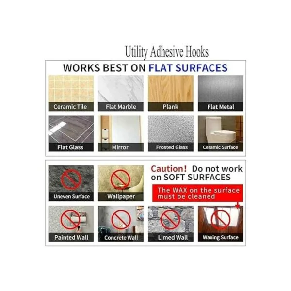 Jwxstore Ganchos de pared para colgar de 33 libras máx_5