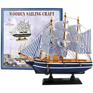 Dedoot Decoración de modelo de velero decoración náutica_5
