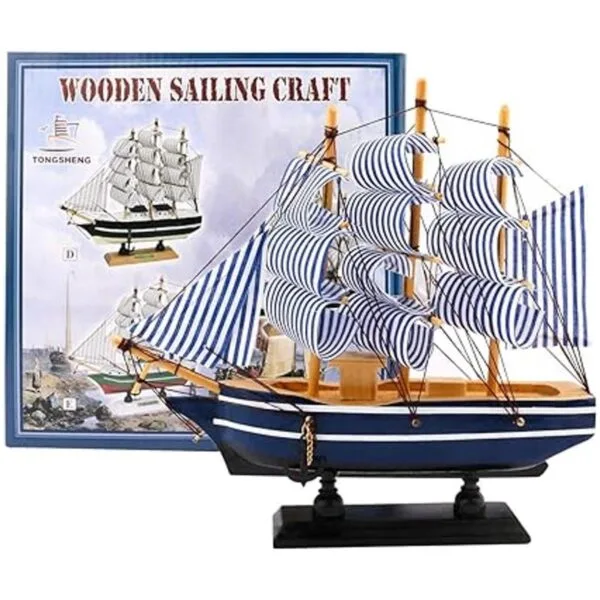 Dedoot Decoración de modelo de velero decoración náutica_5