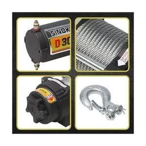 Sinoking 12 V CC 3000 LB UTV ATV Cabrestante con cable de_2