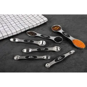 Juego de 6 cucharas medidoras magnéticas de acero_4